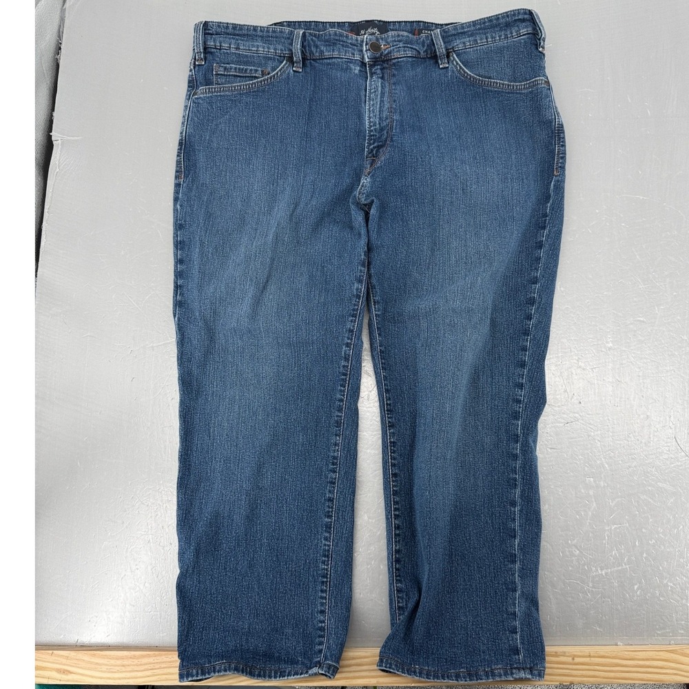 34 Heritage Charisma Comfort-Rise Classic Blue Straight Leg Jeans Mens 42x(25)30